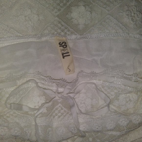 Peaches Sun Dress white lace mini spell designs S - Picture 5 of 9